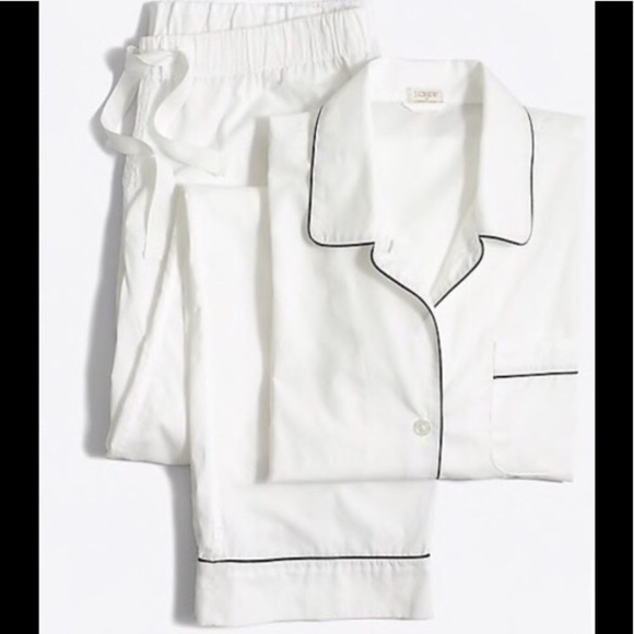 J. Crew Other - J.Crew Mercantile white cotton pajama PJ set xxs